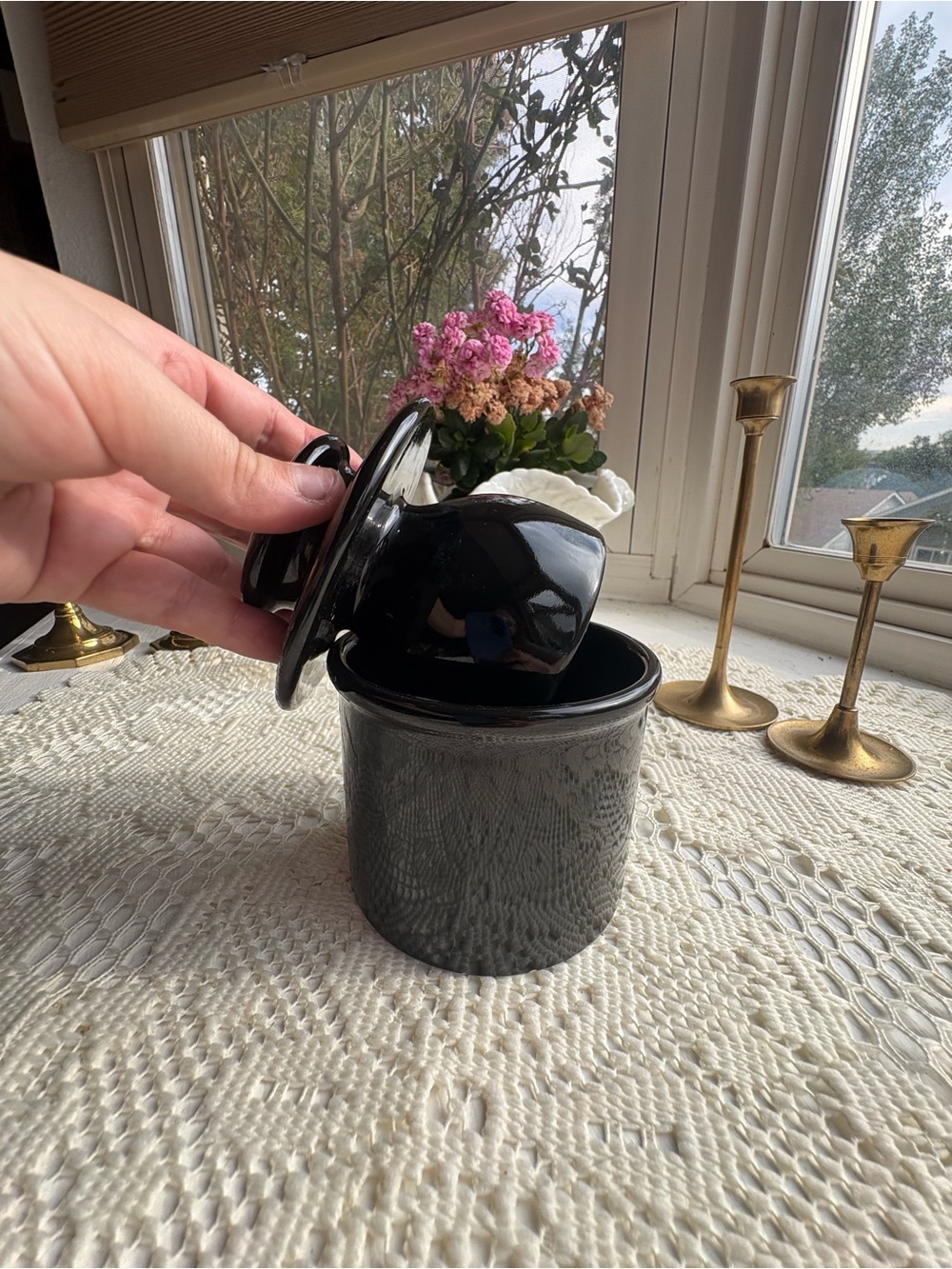 Black Ceramic Butter Bell